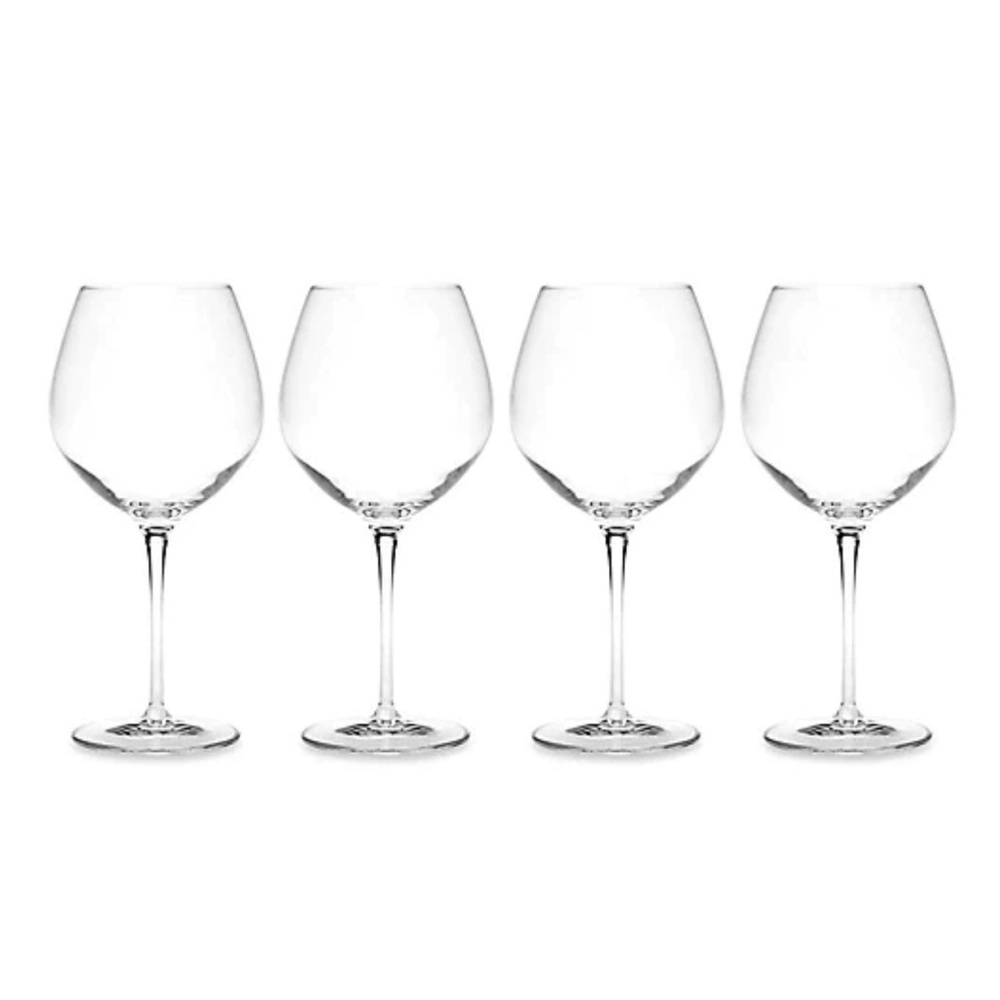 tag BELLA Collection 20.5 ounce crustal burgundy wine glass/set of 4-NIB